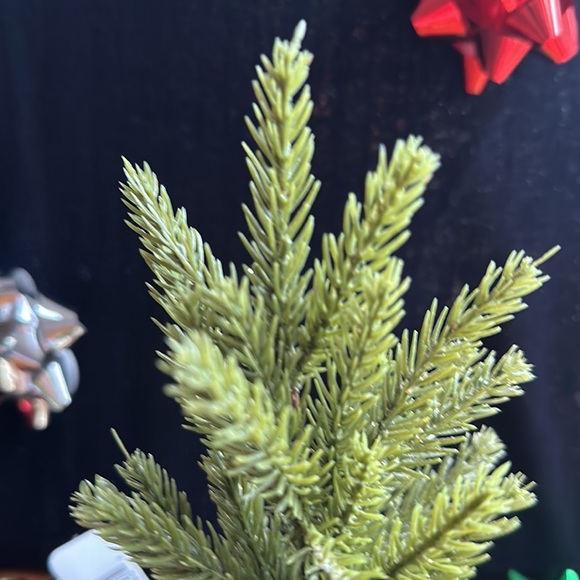 Potted Green Pine Christmas Tree Tabletop Decor, 8.5” - Picture 3 of 3